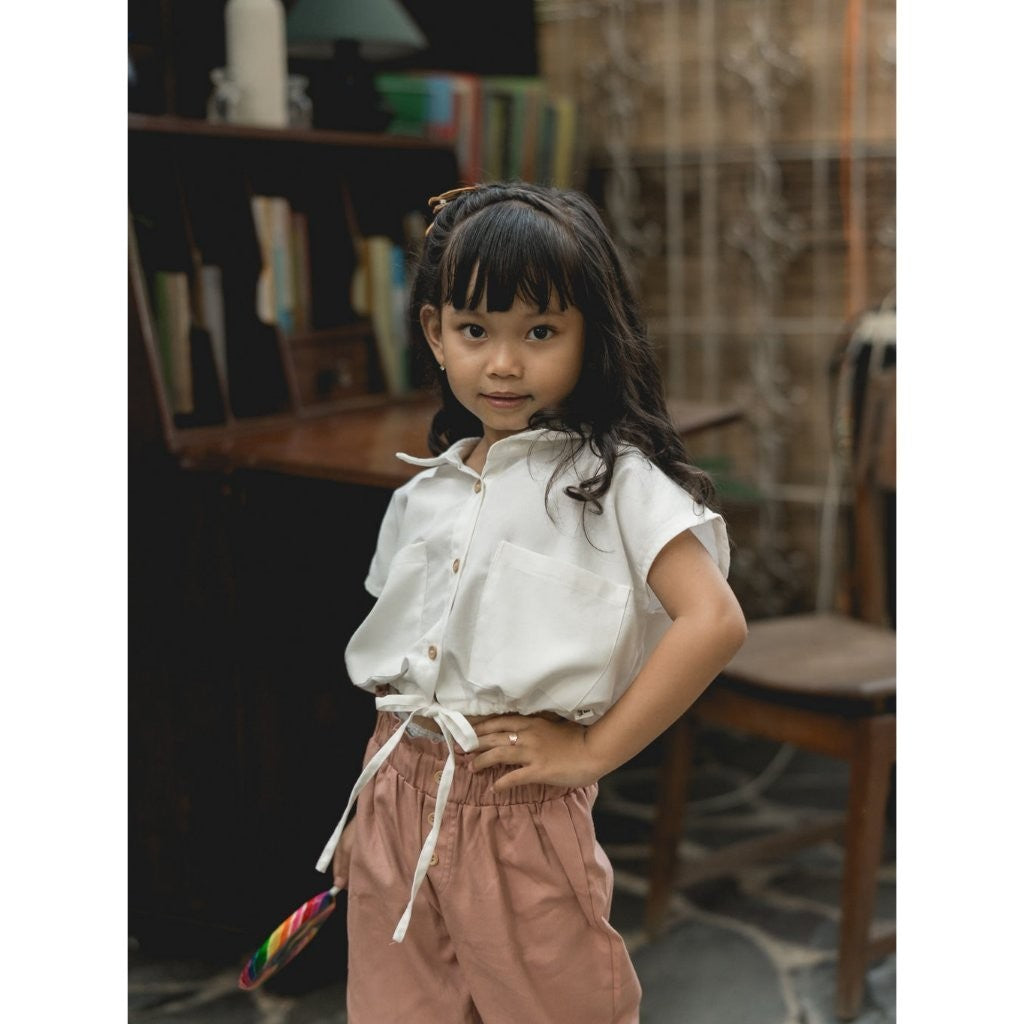 BOHOPANNA - CROP POCKET SHIRT - Atasan Anak Perempuan