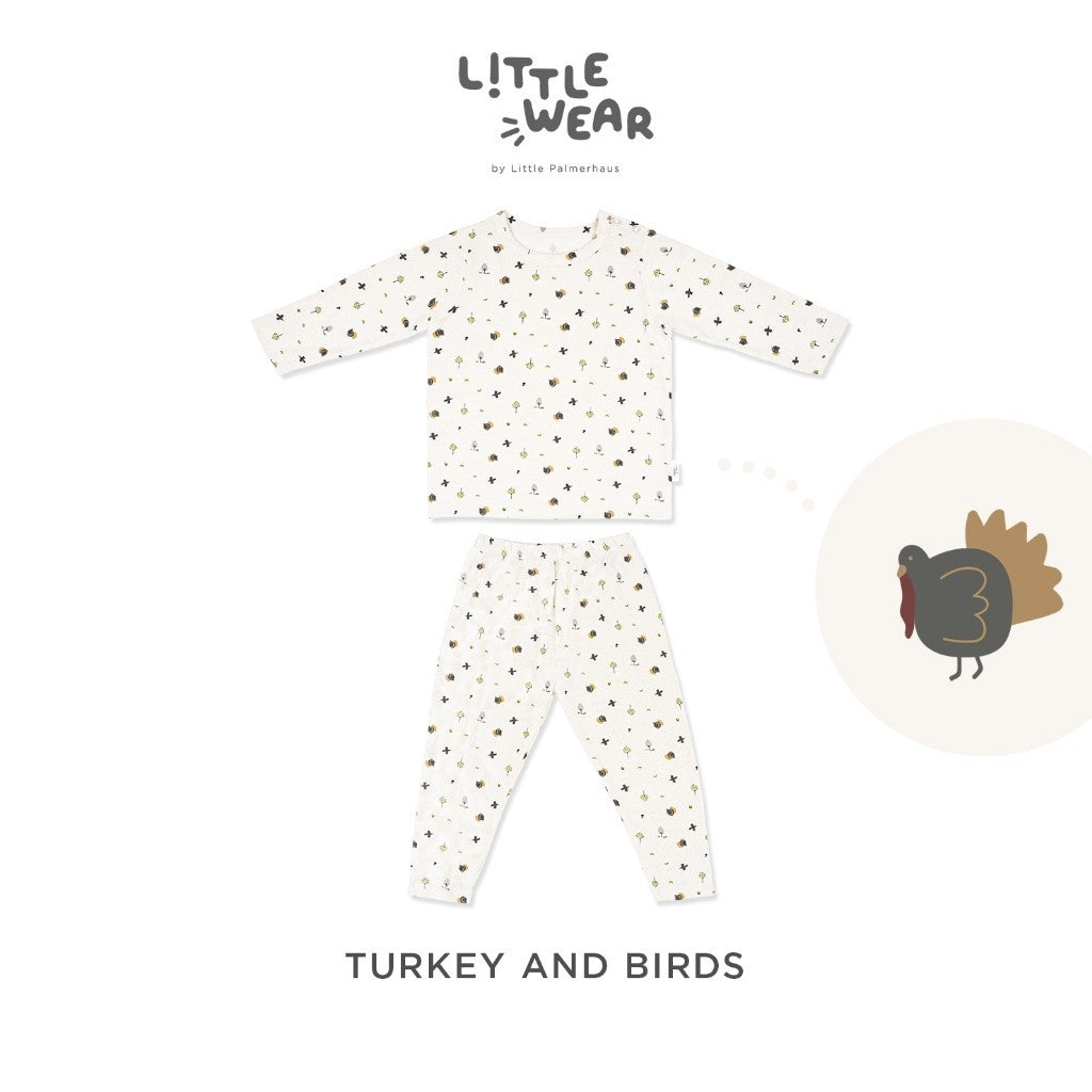 Little Palmerhaus - Little Wear Shoulder Button Long Set 22.0 (Setelan Anak Lengan Panjang)