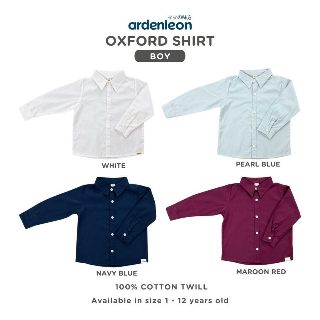 ARDENLEON Atasan Kemeja Anak Laki Laki Oxford Shirt 1 - 5 Tahun