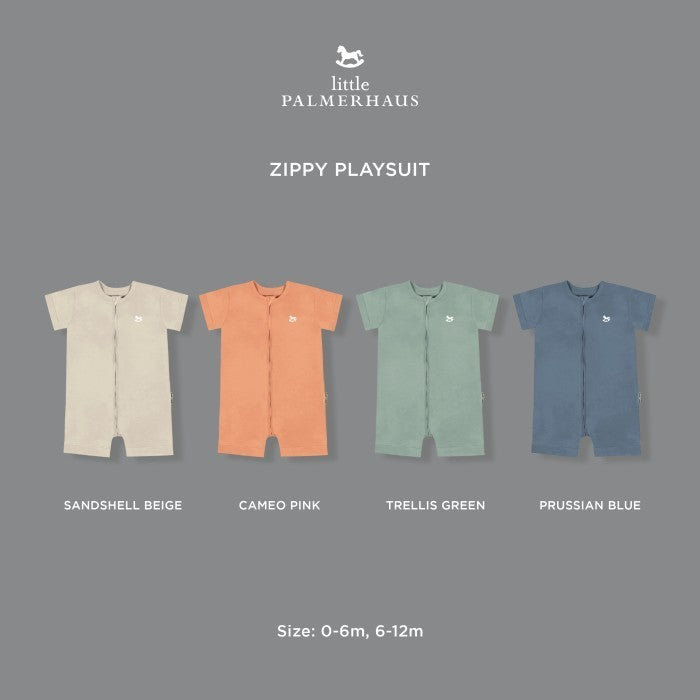 Jumper Bayi Lengan Pendek - Little Palmerhaus Baby Zippy Playsuit 10.0