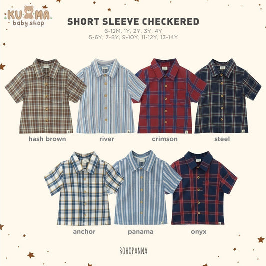 BOHOPANNA - SHORT SLEEVE CHECKERED - Atasan Anak Laki-Laki 2523