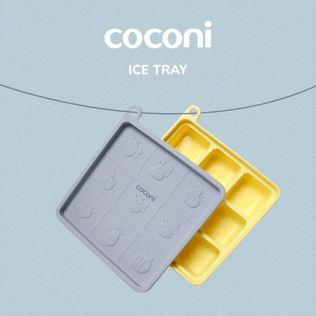 COCONI Silicone Ice Tray Cube | Cetakan Makanan / Es Batu Tempat Penyimpanan Makanan MPASI