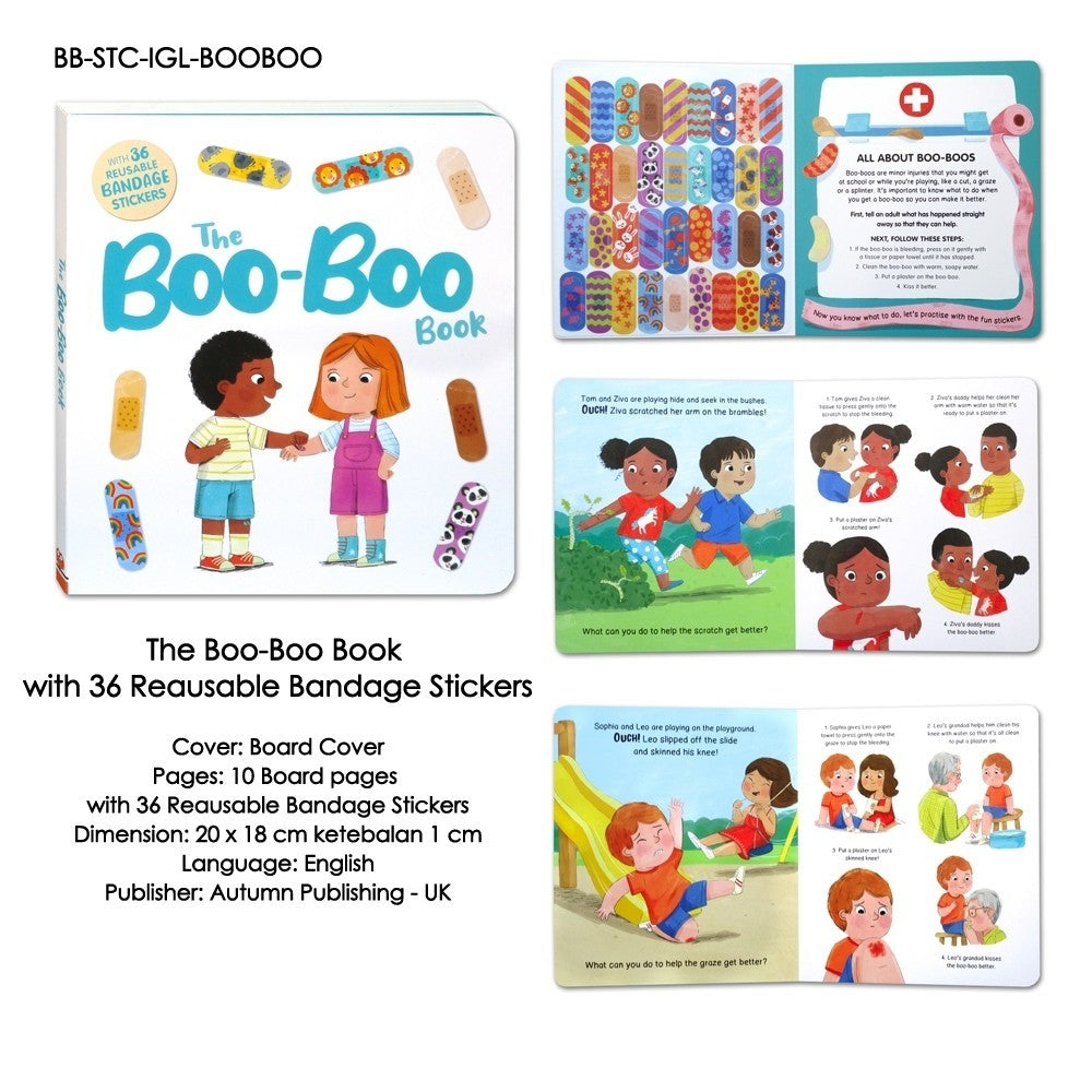 The Boo-Boo Book with 36 Reausable Bandage Stickers [Autumn]