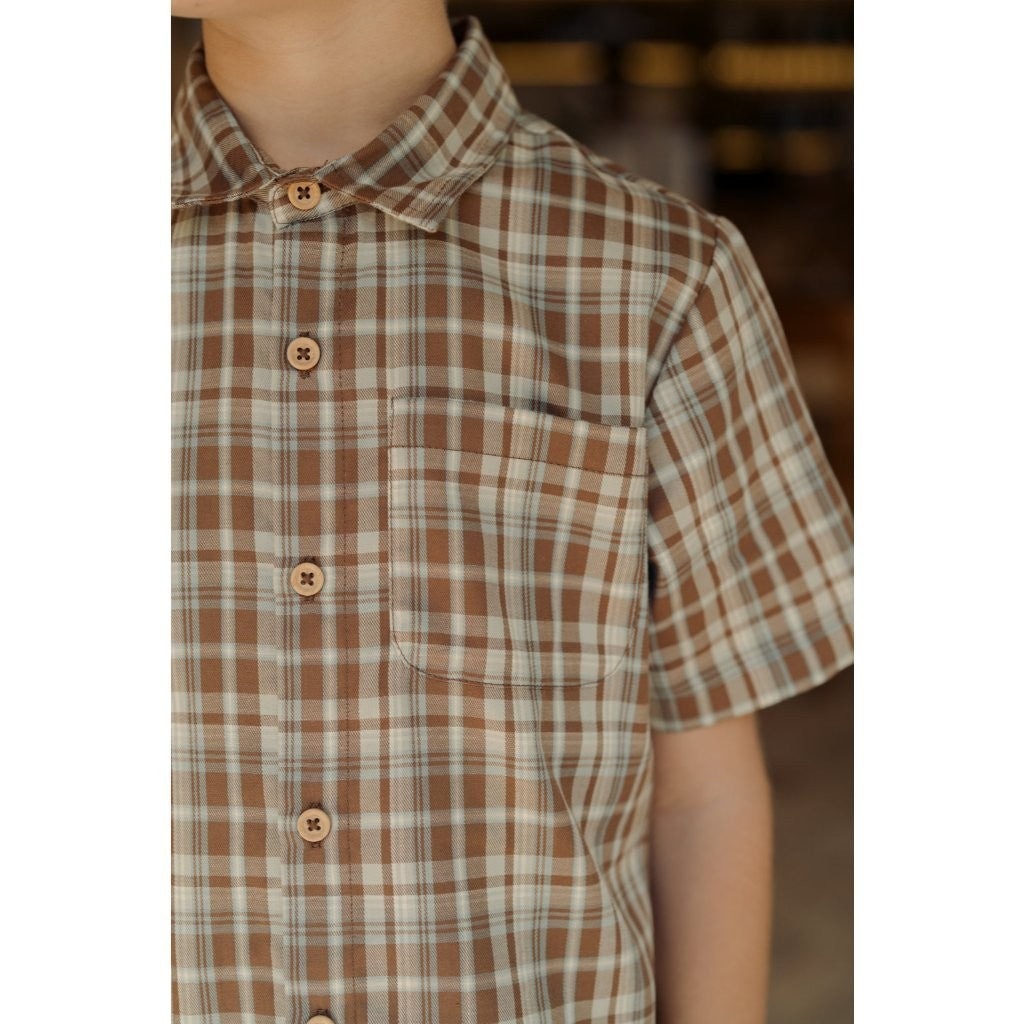 BOHOPANNA - SHORT SLEEVE CHECKERED - Atasan Anak Laki-Laki 2523