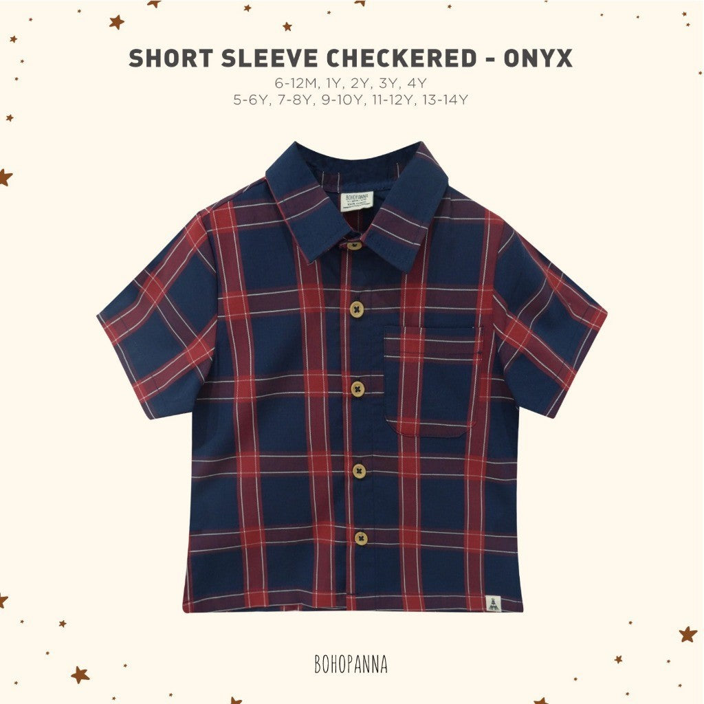 BOHOPANNA - SHORT SLEEVE CHECKERED - Atasan Anak Laki-Laki 2523