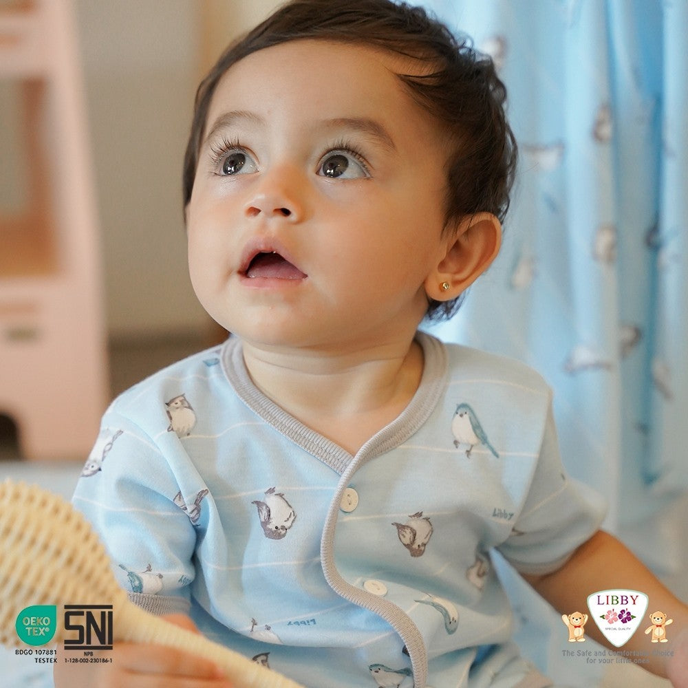 LIBBY Setelan Piyama Panjang Anak Laki Laki Perempuan Motif Baby Collections (1 stel)