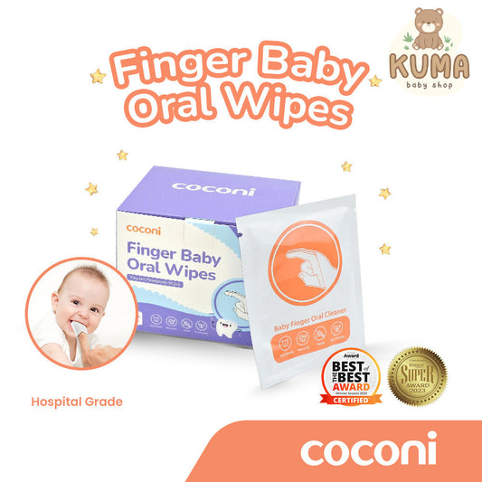 COCONI Finger Baby Oral Wipes 30 Pcs | Kasa Pembersih Lidah Gusi Gigi Mulut Bayi