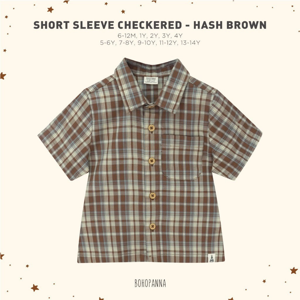 BOHOPANNA - SHORT SLEEVE CHECKERED - Atasan Anak Laki-Laki 2523