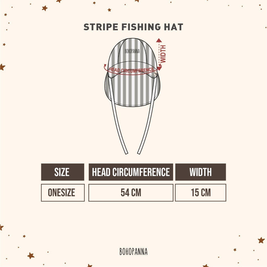 BOHOPANNA - STRIPE FISHING HAT - Topi Anak