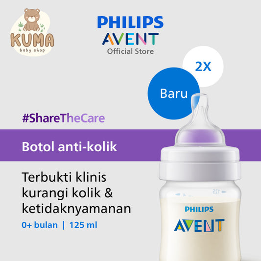 Philips Avent Bottle Anti-Colic 4OZ SCY100/02 Botol Susu Dot Bayi Anti Kolik 2pcs