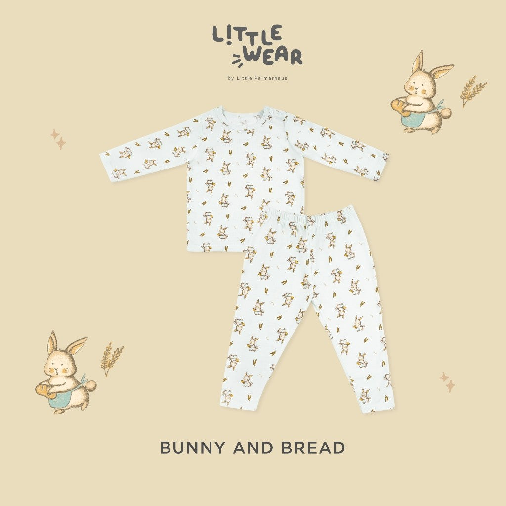 Little Wear Shoulder Button Long Set 23.0 by Little Palmerhaus (Setelan Baju Anak Lengan Panjang)