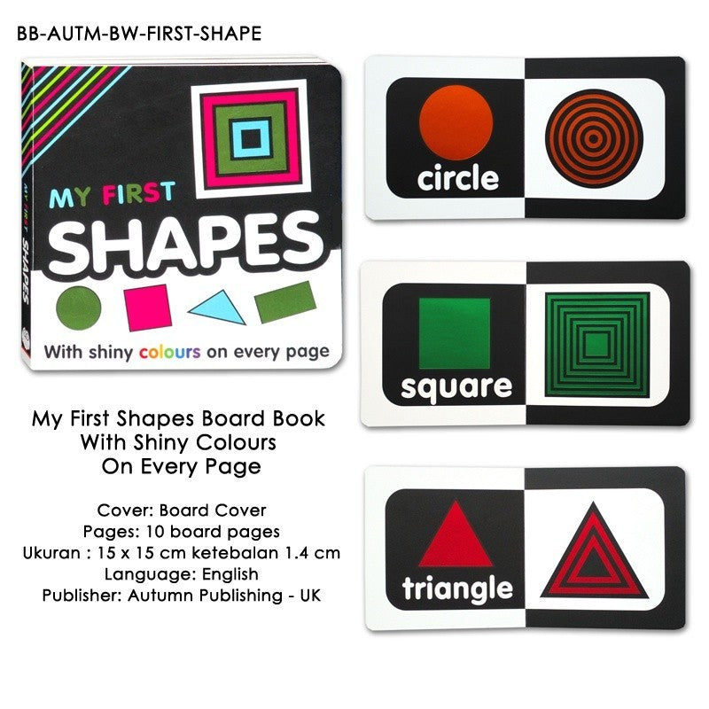[Autumn] My First High Contrast Board Books (123 / Colours / Shapes / Words) with shiny colours on every page