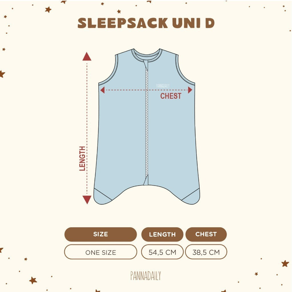 BOHOPANNA - PANNADAILY - SLEEP SACK Unisex D- Selimut Bayi - Bedong Bayi