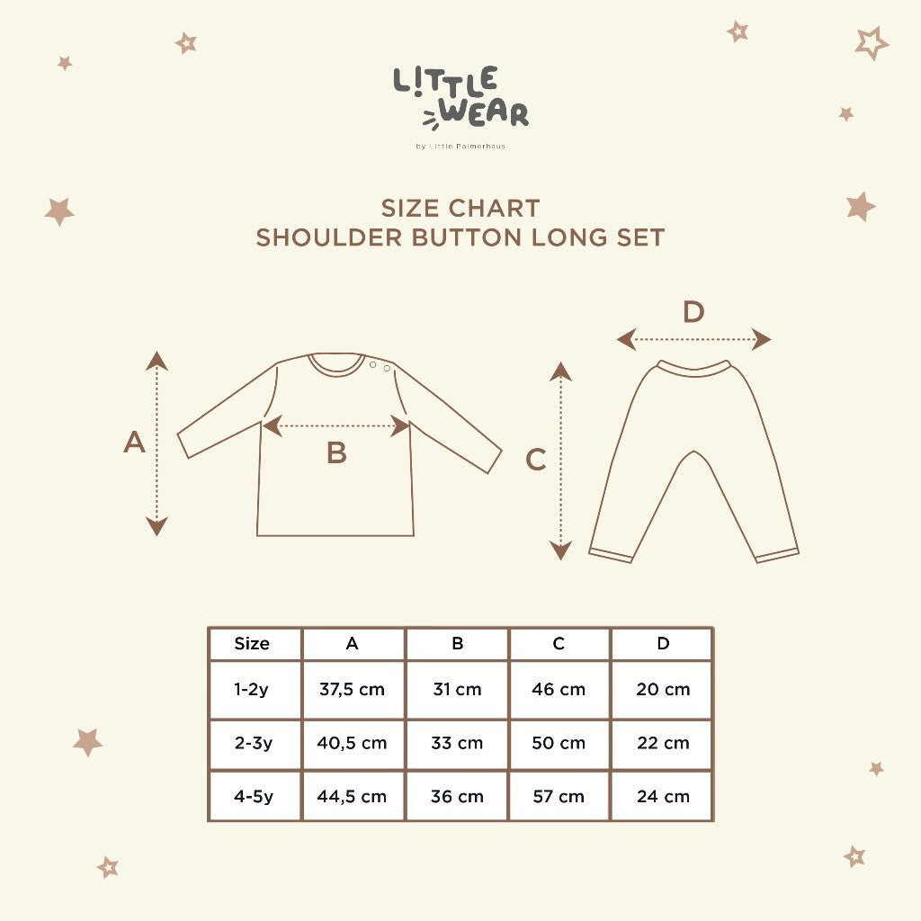 Little Palmerhaus - Little Wear Shoulder Button Long Set 22.0 (Setelan Anak Lengan Panjang)