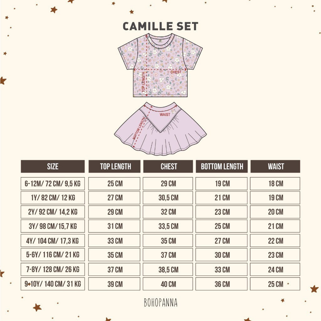BOHOPANNA - CAMILLE SET - Setelan Baju Anak Perempuan 2523