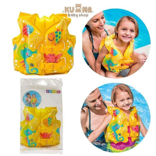 Jaket Jacket Rompi Pelampung Renang Anak Murah Yellow INTEX 59661 Swim Vest Life Jacket Yellow