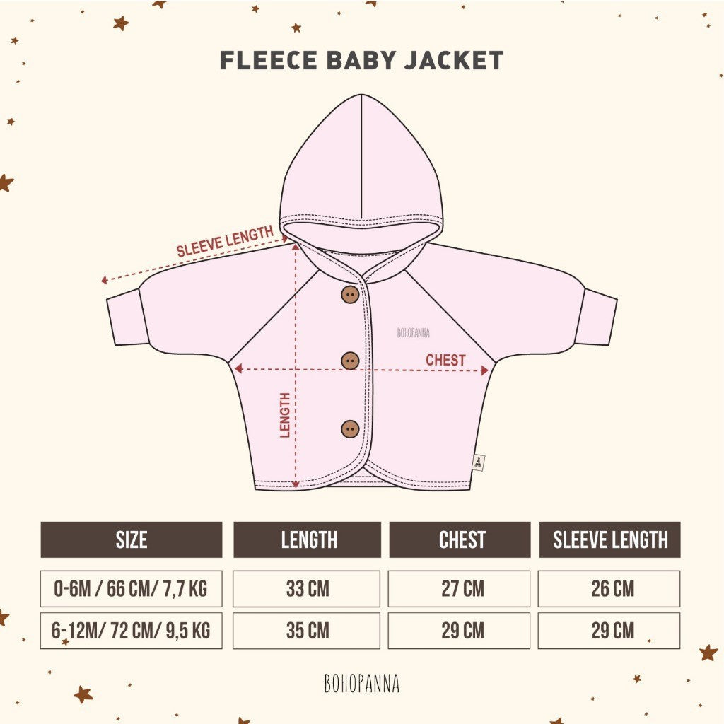 BOHOPANNA - FLEECE BABY JACKET - Jacket Bayi - Jaket Bayi 2570