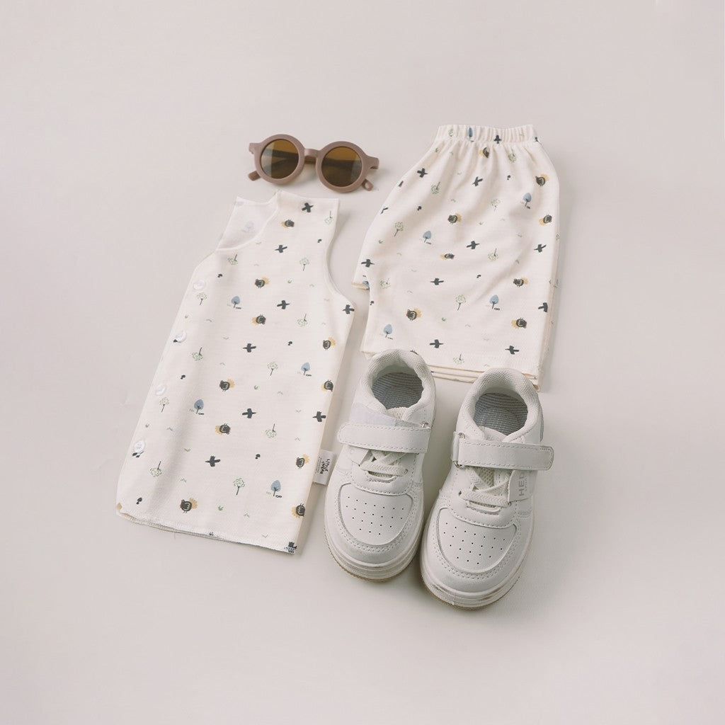 Little Palmerhaus - Little Wear Button Sleeveless Set 22.0 (Setelan Bayi Lengan Buntung)