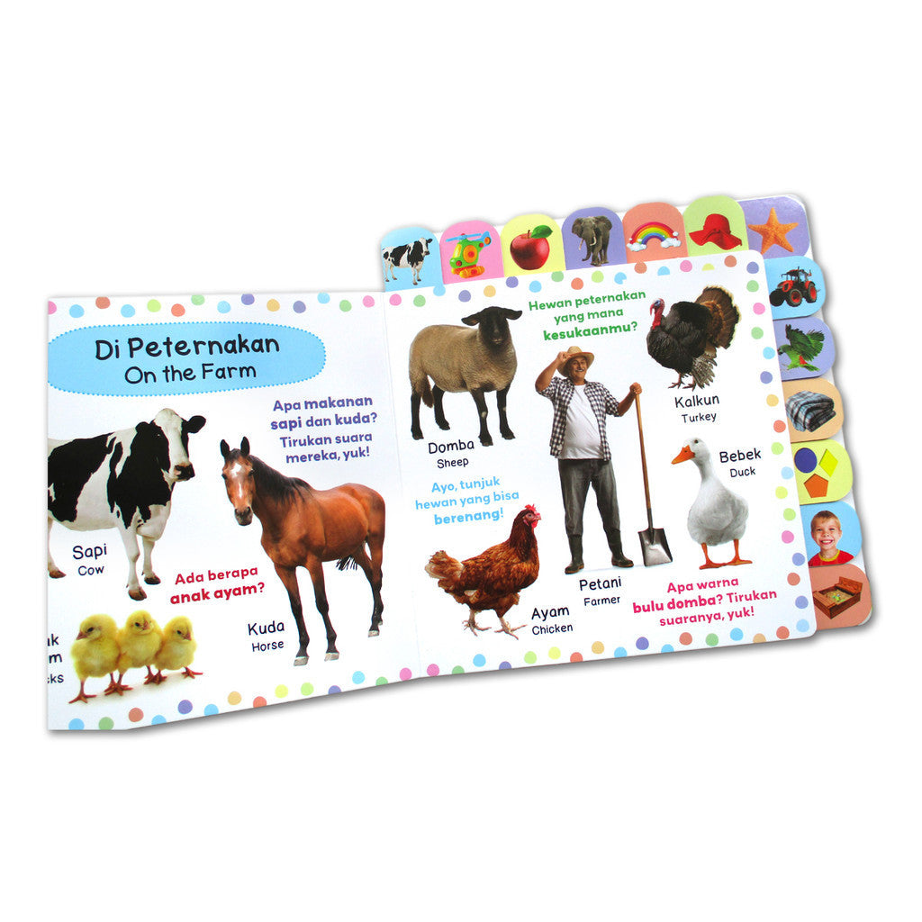100 Kata Pertamaku Board Book (ada pertanyaan & ajakan kebiasaan baik) - buku edukasi anak [GinukGinuk]