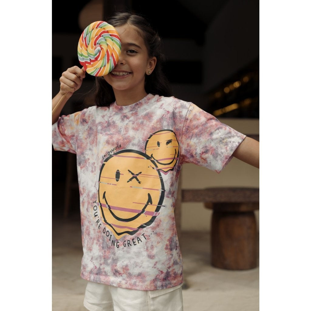 BOHOPANNA - BOHOPANNA X SMILEY - TIE DYE TEE - Kaos Anak - Atasan Anak 2504