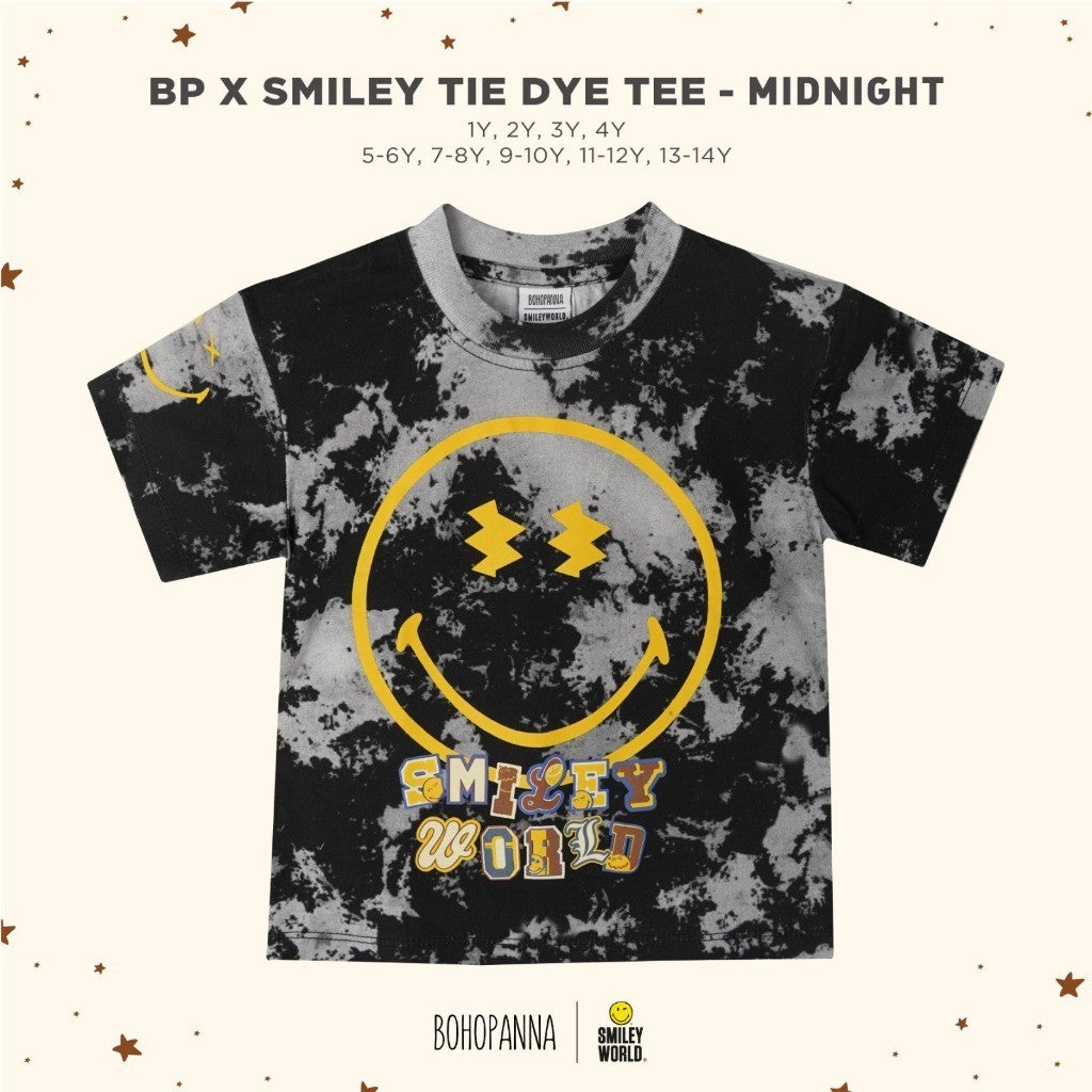 BOHOPANNA - BOHOPANNA X SMILEY - TIE DYE TEE - Kaos Anak - Atasan Anak 2504