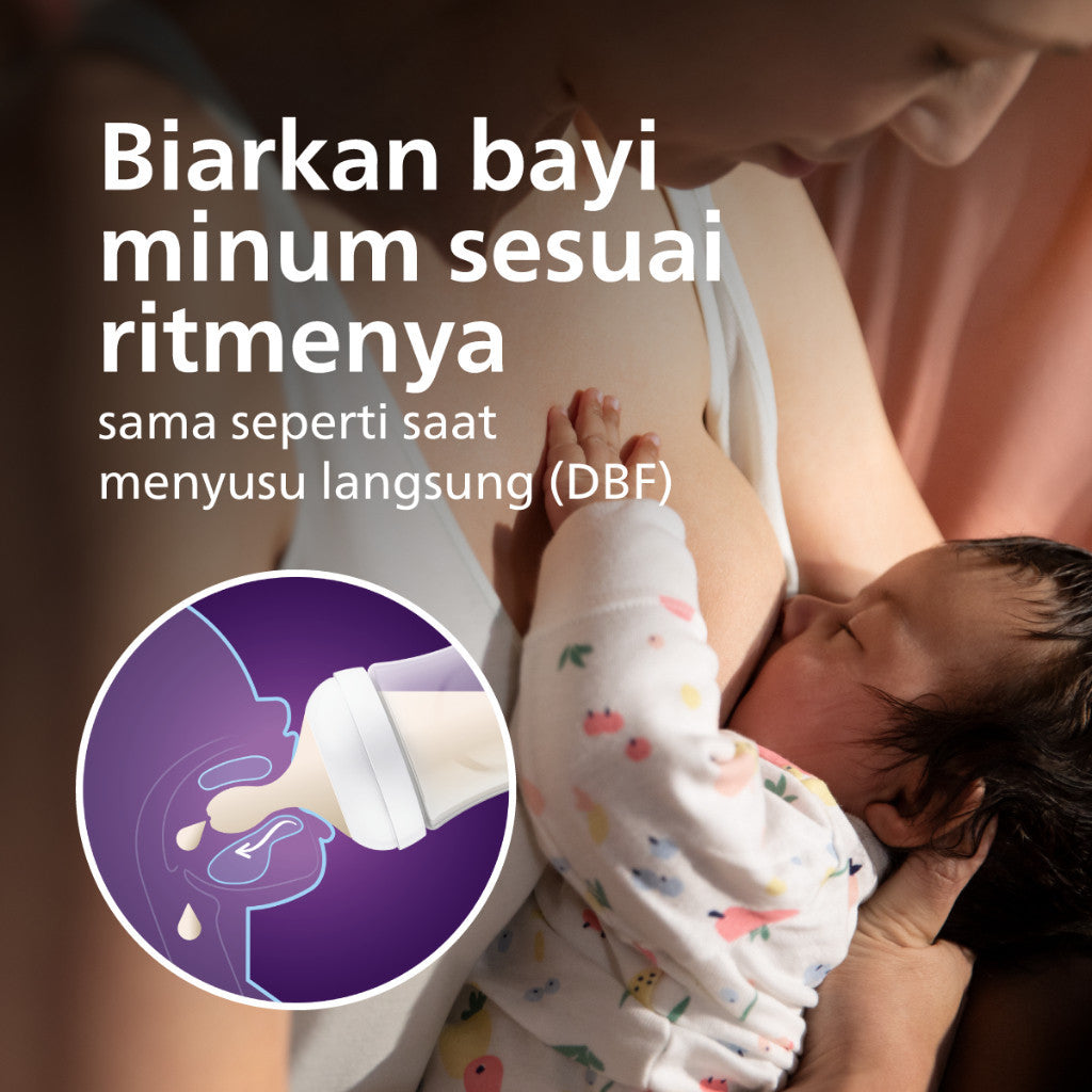 Philips Avent | Botol Susu Bayi | PPSU Natural Response | Dot Seperti Payudara Ibu & Tahan Hingga 180°C | 125ml 260 ml
