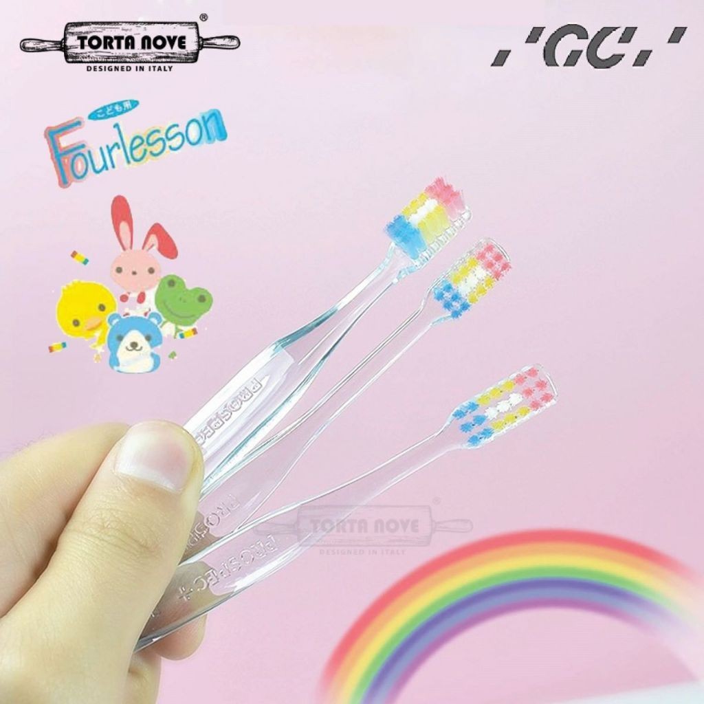 Sikat gigi anak Prospec Fourlesson GC Jepang ORIGINAL bayi balita toothbrush Four lesson
