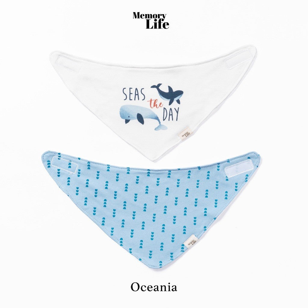 MemoryLife - Drool Catcher 2 Set Bandana Bib | Celemek Bayi Slabber - MemoryLife Essentials