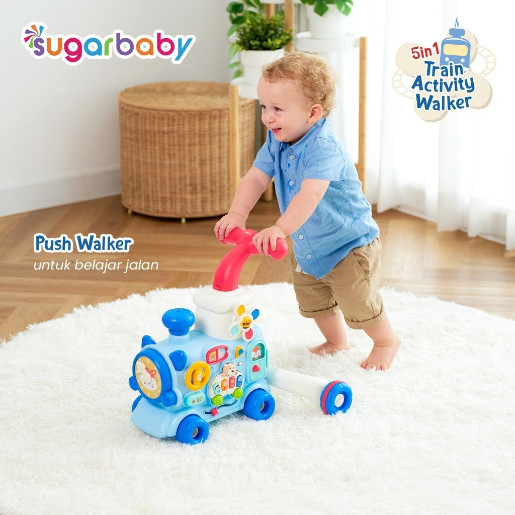 Sugarbaby Train Activity Walker 5in1 Mode/Baby Walker/Mainan Dorong Bayi