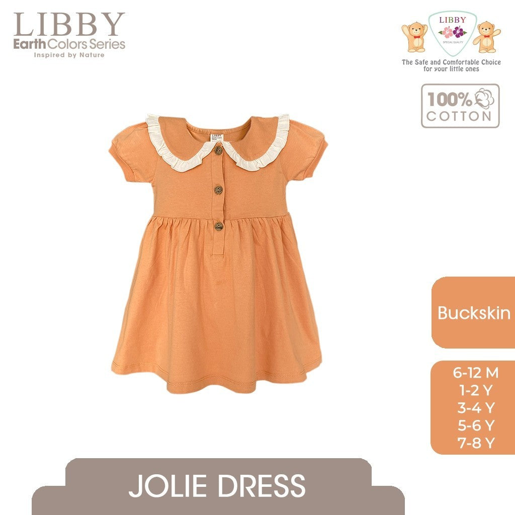 LIBBY Earth Jolie Dress Anak Perempuan 6 Bulan - 6 Tahun (1 Pcs)