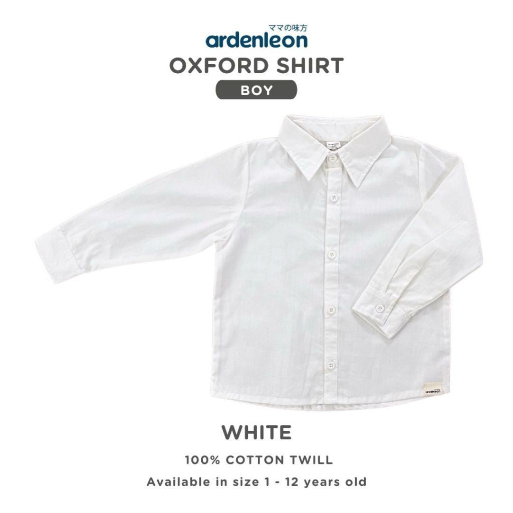 ARDENLEON Atasan Kemeja Anak Laki Laki Oxford Shirt 1 - 5 Tahun