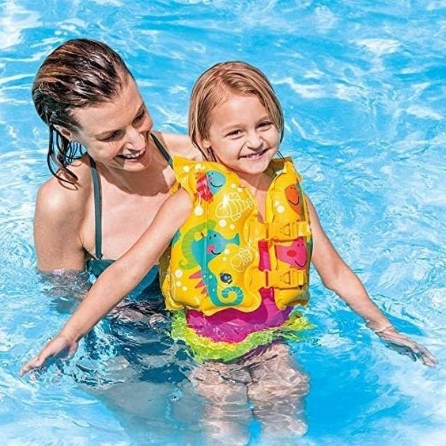 Jaket Jacket Rompi Pelampung Renang Anak Murah Yellow INTEX 59661 Swim Vest Life Jacket Yellow