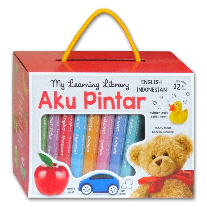 [Ginukginuk] Bilingual My Learning Library AKU PINTAR (English - Indonesian) (1 box isi 8 board books)