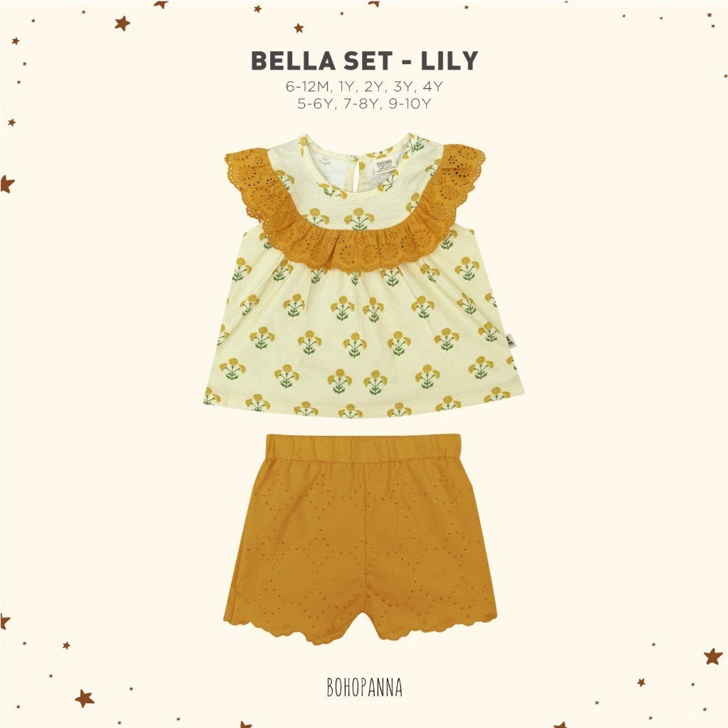 BOHOPANNA - BELLA SET - Setelan Baju Anak Perempuan Flower 2505