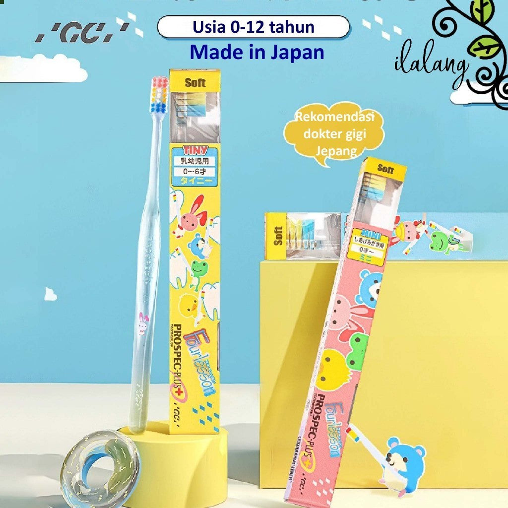 Sikat gigi anak Prospec Fourlesson GC Jepang ORIGINAL bayi balita toothbrush Four lesson