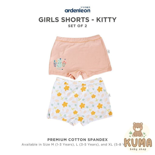 ARDENLEON Celana Dalam Anak Perempuan Girls Shorts Kitty (2 pcs)