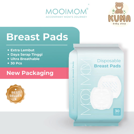 MOOIMOM Disposable Breast Pad 30pcs New - Penyerap ASI Sekali Pakai
