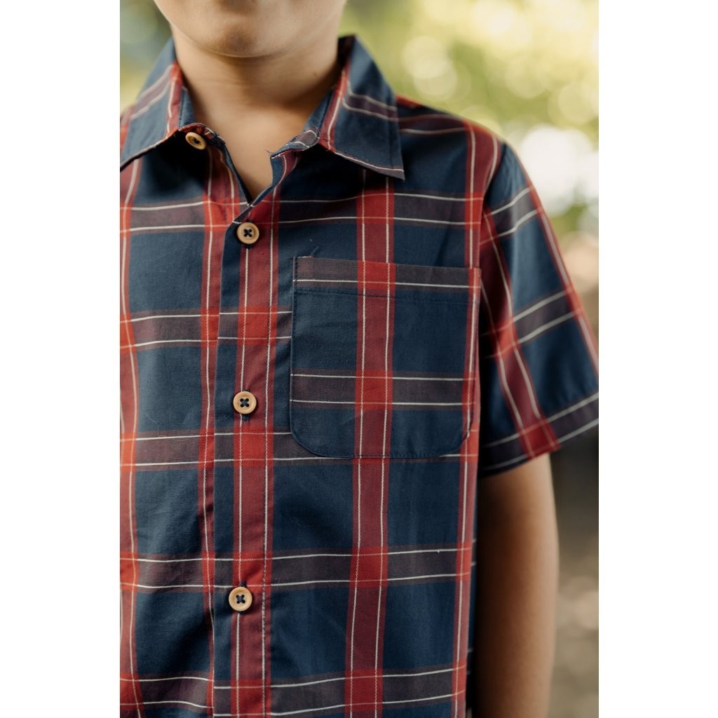 BOHOPANNA - SHORT SLEEVE CHECKERED - Atasan Anak Laki-Laki 2523