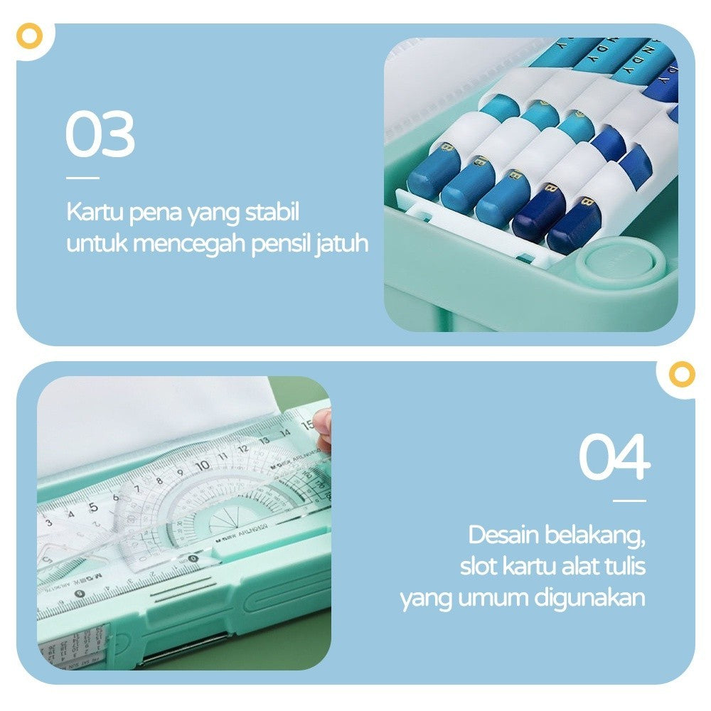 Hannei Tempat Pensil Multifungsi Motif Untuk Anak Kotak Pensil Case