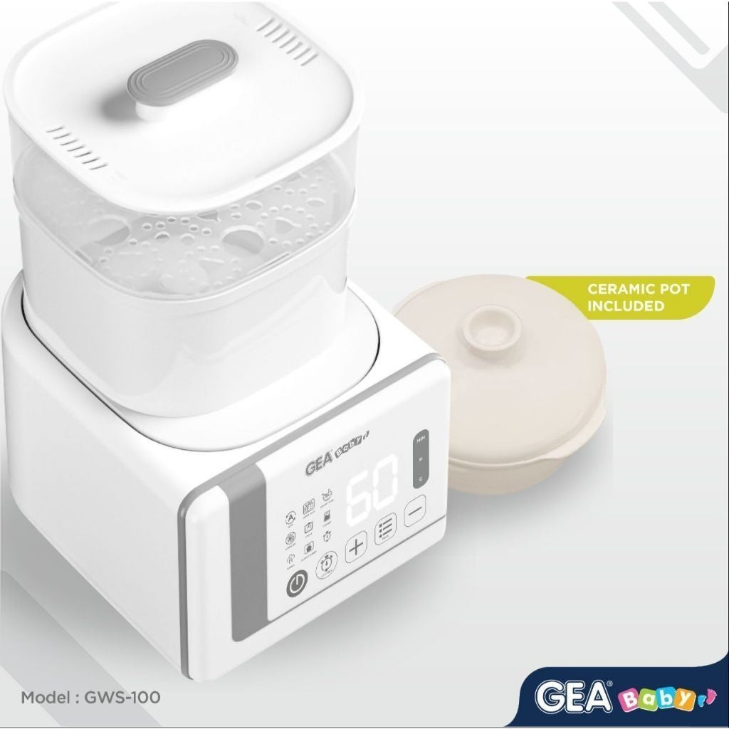 GEA Baby Multifunction Warmer Sterilizer Dryer  GWS 100 / penghangat susu / sterilisasi / slow cooker GWS-100 Steril