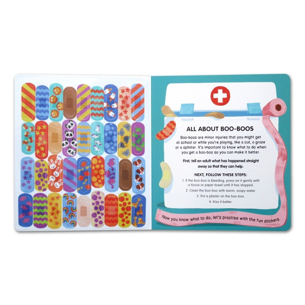 The Boo-Boo Book with 36 Reausable Bandage Stickers [Autumn]