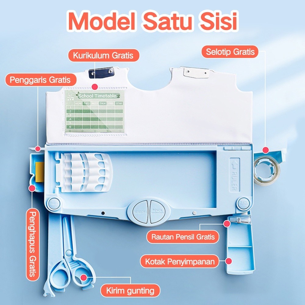 Hannei Tempat Pensil Multifungsi Motif Untuk Anak Kotak Pensil Case