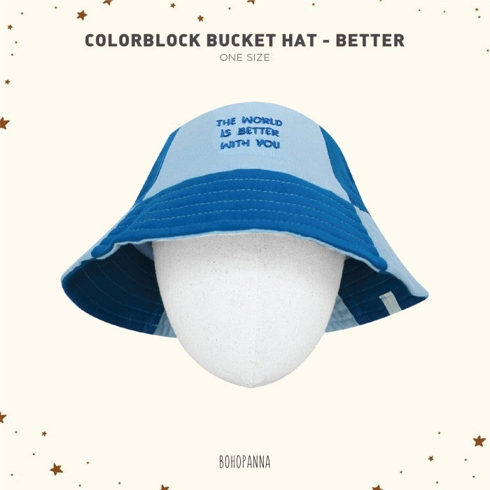BOHOPANNA - COLORBLOCK BUCKET HAT - TOPI ANAK
