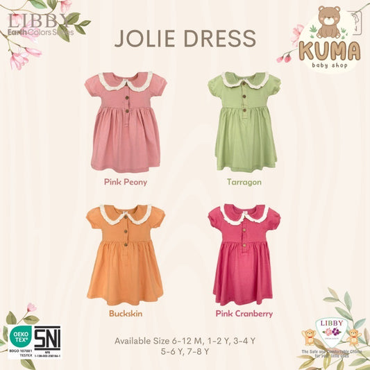LIBBY Earth Jolie Dress Anak Perempuan 6 Bulan - 6 Tahun (1 Pcs)