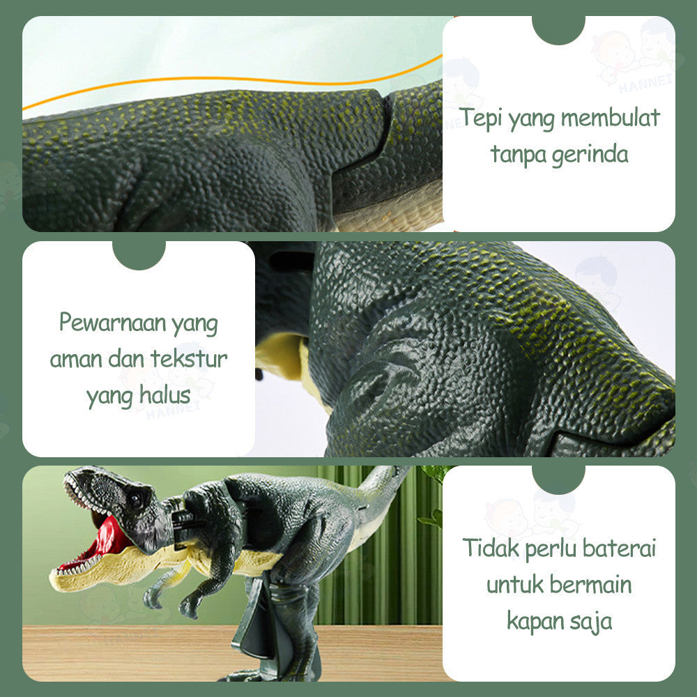 Hannei Mainan Dinosaurus Viral Anak Tekan Tembakan Ada Suara Dan Lampu Sha Sha Sha Bisa Diputar 300°