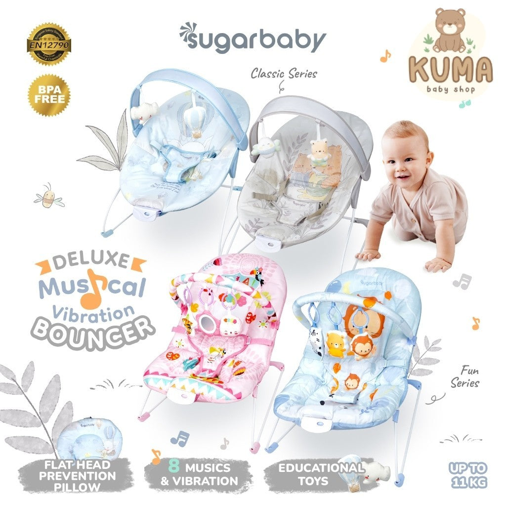 Sugar Baby New Deluxe Musical Vibration Bouncer/Ayunan Bayi/Bouncer Bayi