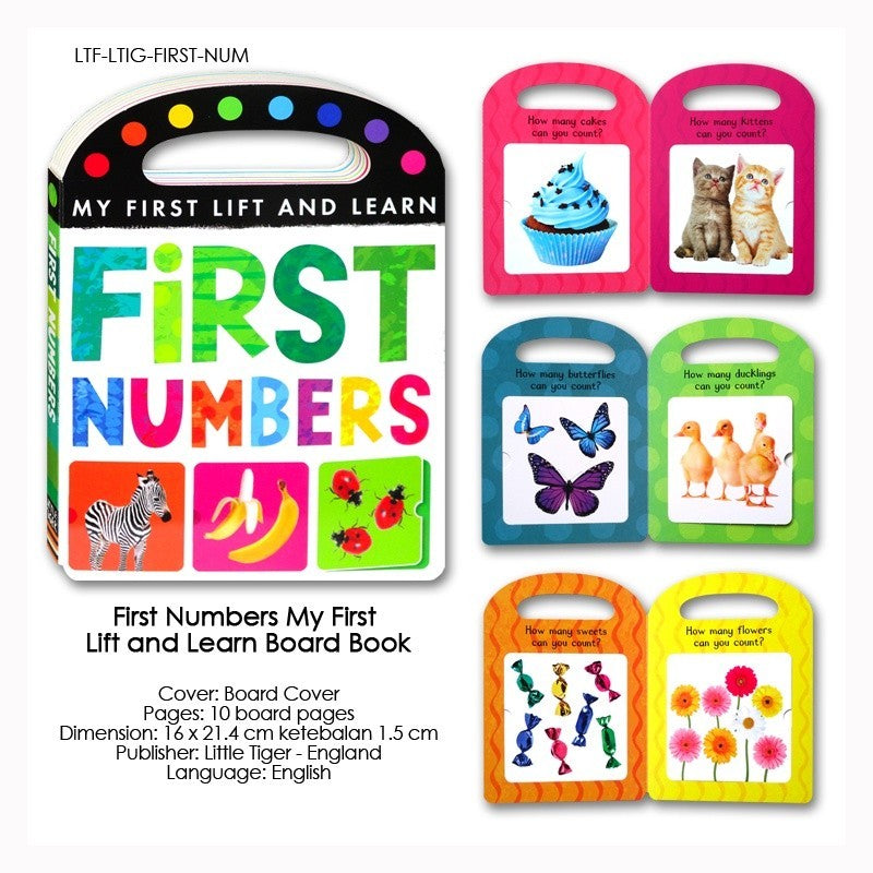 [Little Tiger] Baby Animals / First Numbers / First Colours / First Words My First Lift and Learn Board Book