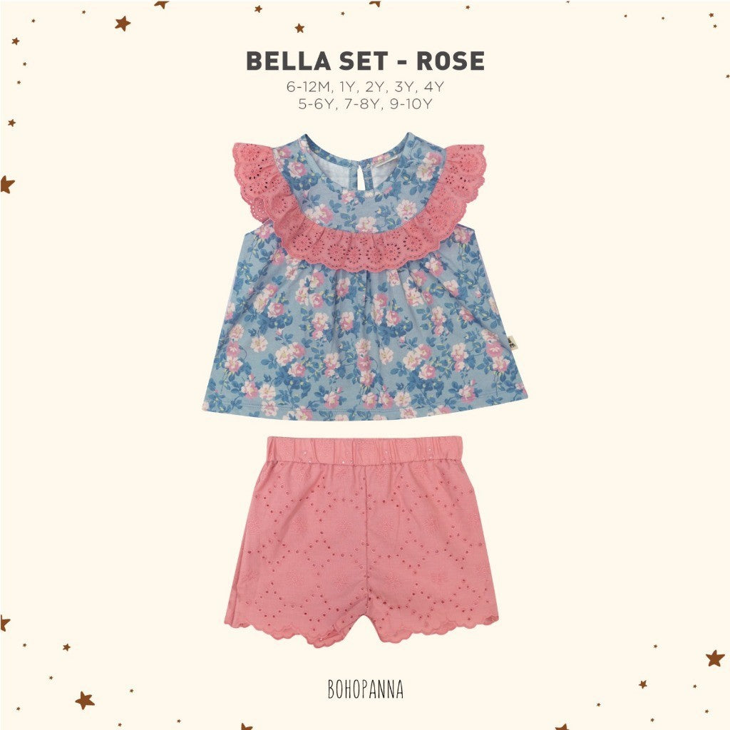 BOHOPANNA - BELLA SET - Setelan Baju Anak Perempuan Flower 2505