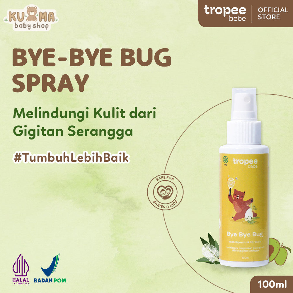 Tropee Bebe Bye Bye Bug Spray 100ml | Spray Anti Nyamuk dan Serangga