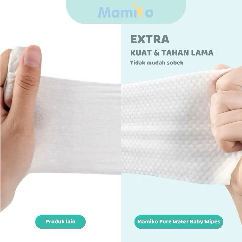 MAMIKO Wipes Pure Water 80s Tissue Basah Bayi Mamiko Air Murni isi 80 lembar